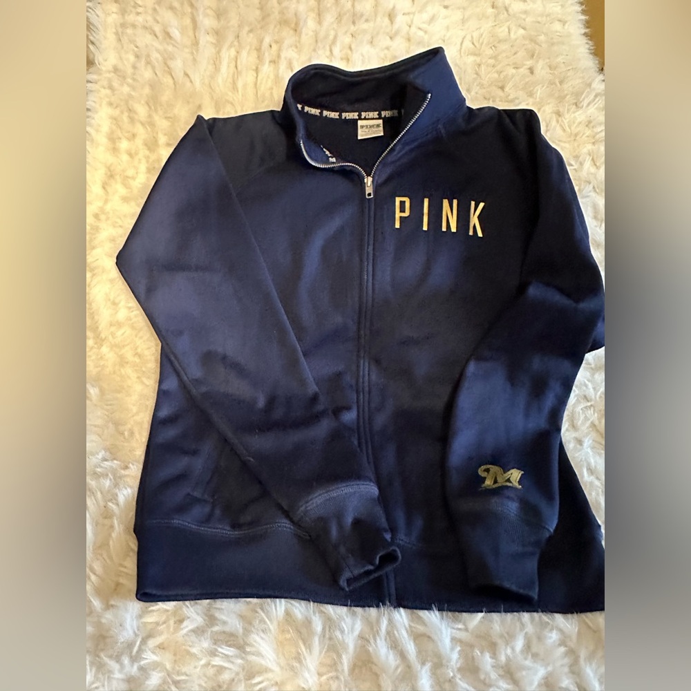 Victoria's Secret PINK Navy and Gold Trim Jacket